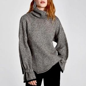 Zara Gray Turtleneck Sweater